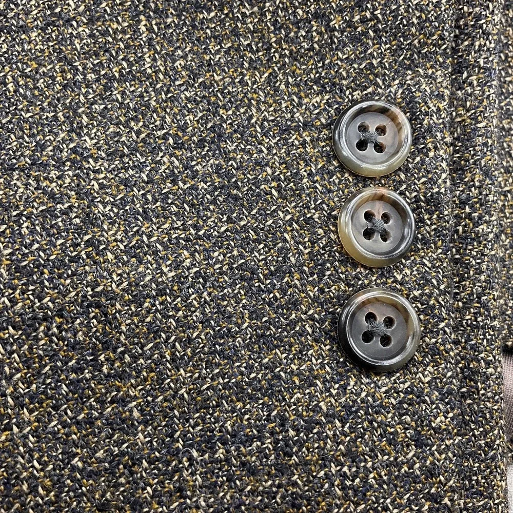 Ticknors Uomo Tallia Blazer Men 40Short Black Multi Heritage Classic Tweed VTG